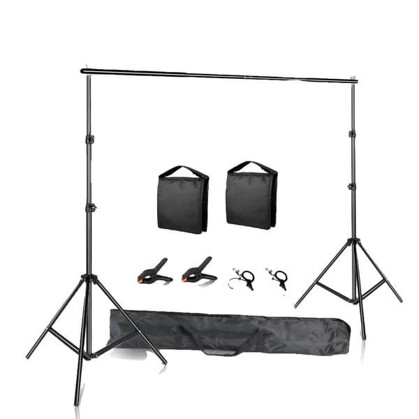 Justerbar Fotograferingsbaggrund Stativ Kit, Letvægts Aluminium, Komplet med Sandsække og Klemmer,med sandpose-a, 2600X3000