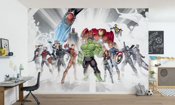 Panoramatapeter - Sanders & Sanders - Avengers - Flerfärgad - 368 x 254 cm - Ekologisk