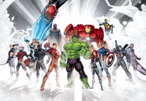 Panoramatapeter - Sanders & Sanders - Avengers - Flerfärgad - 368 x 254 cm - Ekologisk