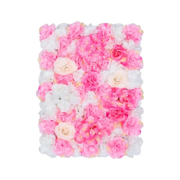 Kunstige Blomster Vægpaneler, 20 Stykker, 40*60 cm Størrelse,Lyserød