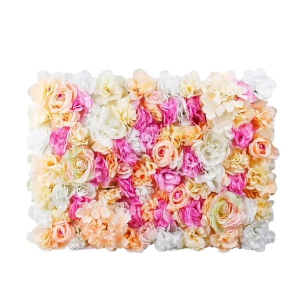 Blomvägg, Elegant Bakgrund, Idealisk för Evenemang,Rosa gul, 60cm X 40cm