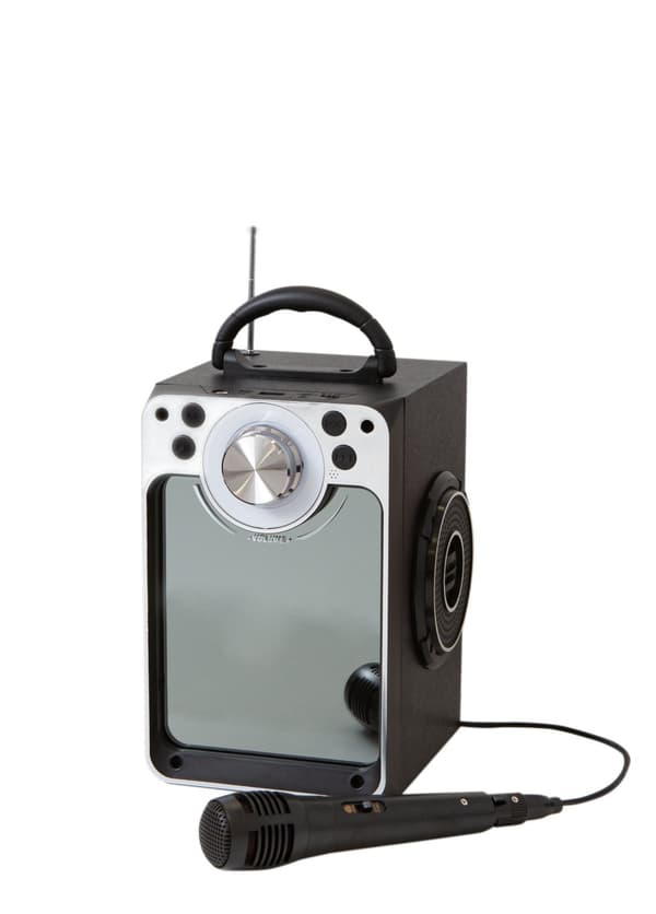 Karaoke Machine with Bluetooth Disco LED light Black Stars