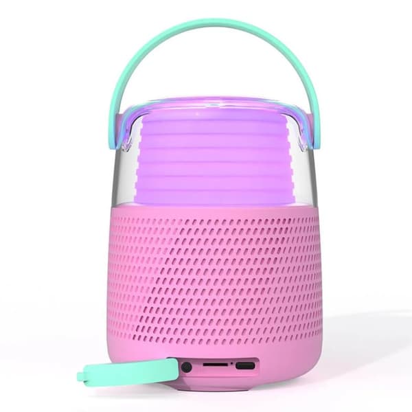 Högtalare Karaoke Kit LED Rosa