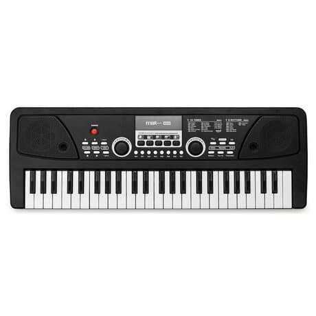 Max KD49 elektroniskt Keyboard, 49-tangenter med batteri, Svart