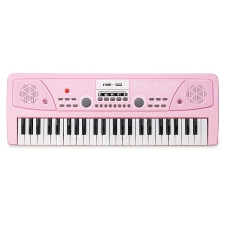 Easy-to-use Max keyboard med 49 tangenter, Rosa Max KD49P elektroniskt Keyboard, 49-tangenter med batteri, Rosa