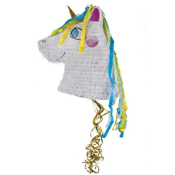 Piñata en unicorn-huvud för barnkalas 39.4 x 40.9cm REF/22913