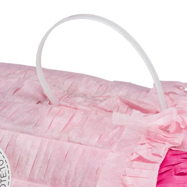 Relaxdays Piñata Gris, att hänga, för barn, födelsedag, att fylla, papper, rosa