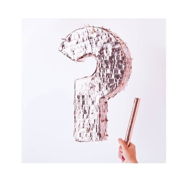 Piñata frågetecken roséguld kön avslöja 45 cm