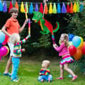 Miniatyrbild 5 av 6: Piñata - Relaxdays - Färgglad drake - Födelsedagsdekoration - Fyllbar - Både för tjejer och killar