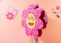 Miniatyrbild 4 av 4: Folat - 25037 - Groovy Hippie Party-Piñata-Boho Girlz-31 x 45 x 10 cm-Retro Rainbow Peace för Dekorationer, Färgglad