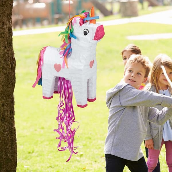 Pinata - Relaxdays - Enhörning - Att hänga - Färgglad - H51xL14xP35cm