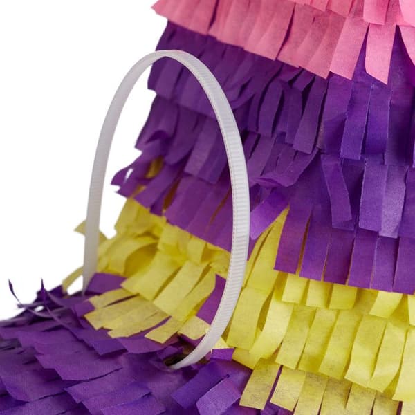 Relaxdays Pinata Donkey att hänga barn för att fylla födelsedagsdekoration regnbåge HxBxD: 55 x 40 x 13 cm, färgglad