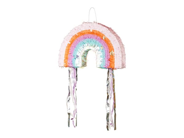 Hopfällbar piñata - Regnbåge, 50x33x10cm