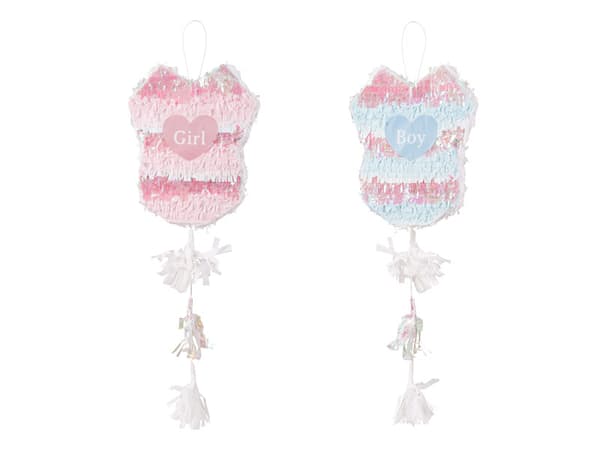 Foldbar piñata - Babybody Dreng eller Pige, 30x35x8cm