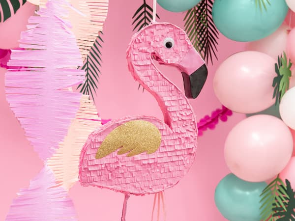 Piñata - Flamingo, 25x55x8cm (1 karton / 12 stk.)