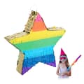 Miniatyrbild 1 av 6: Relaxdays Piñata stjärna, att fylla, barn &amp; vuxna, regnbåge, att hänga, för fester, flerfärgad-guldig