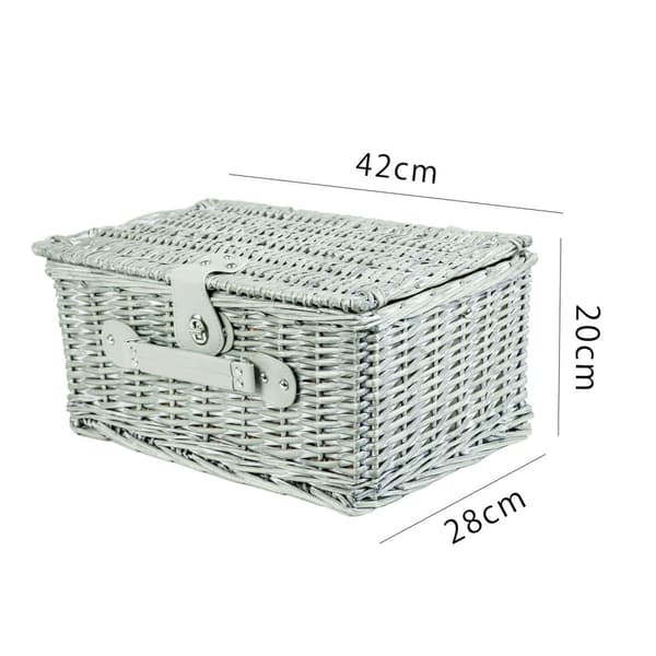 Piknikkori - 4 henkilöä - 29 kpl - 42x28x20 cm - punainen