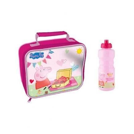 Picknickväska - Peppa Pig - Modell med flaska - Rosa färg - För barn