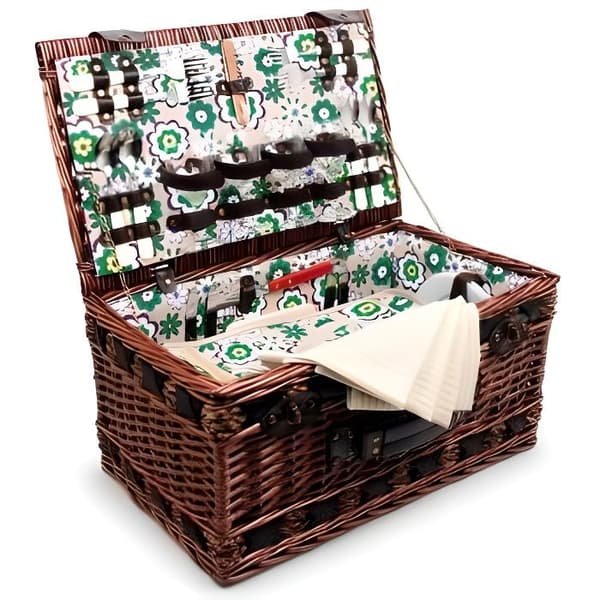 Liten fotsällskap 6533 Deluxe picknickkorg Naturträ 52 x 32 x 27 cm