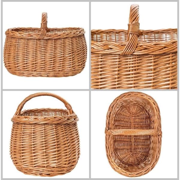 Flätad förvaringskorg - KREATIVT HEM - 45x32x34cm - Brun - Hantverksmässigt - Vuxen