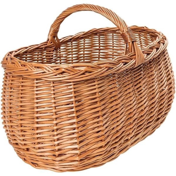 Flätad förvaringskorg - KREATIVT HEM - 45x32x34cm - Brun - Hantverksmässigt - Vuxen