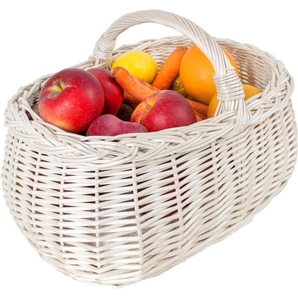 Picknickkorg - Kreativt hem - 45 x 32 x 34 cm - Naturvit - Handvävd