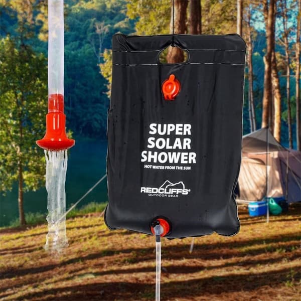 Turist sol campingbruser, sort, 15 l