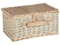 Miniatyrbillede 5 af 10: Picnickurv til 4 personer i naturflet med tilbehør tallerkener bestik vinglas køler med proptrækker tilbehør