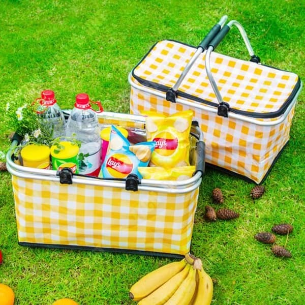 TD® Insulation picknickkorg matlådepåse utomhus portabel grönsakskorg hopfällbar isolering picknickpåse