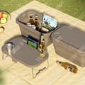 Miniatyrbild 2 av 4: TD® Bärbar picknickkorg Plastcamping picknickhopfällbar hink utomhus multifunktionell hopfällbar picknickkorg
