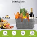 Pikkukuva 3 / 6: Moorle 16L taitettava huopa ostoskori irrotettavalla lokerolla, kantaa jopa 30 kg – ihanteellinen piknikille ja jokapäiväiseen elämään
