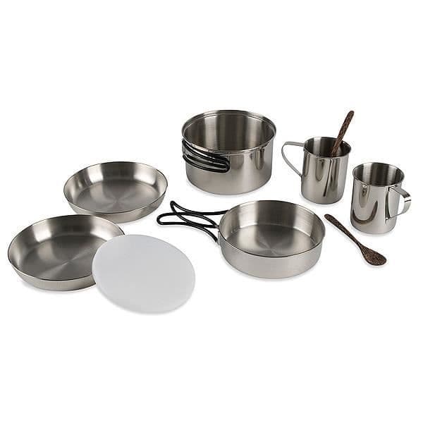 Kit popote - Tatonka - Picknickset - 9 delar - Rostfritt stål - Stapelbar