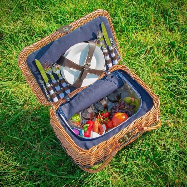 Picknickkorg - Cilio - IDRO - Ljusbrun - 40x25x28 cm - Rostfritt stål