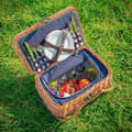 Miniatyrbild 3 av 3: Picknickkorg - Cilio - IDRO - Ljusbrun - 40x25x28 cm - Rostfritt stål