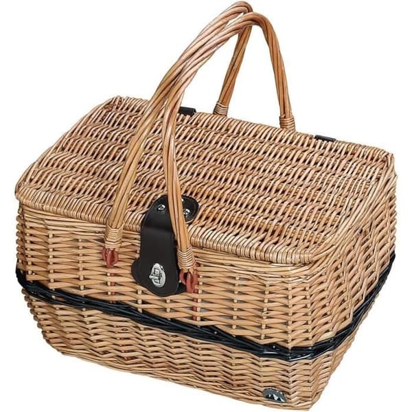 Picknickkorg - Cilio - IDRO - Ljusbrun - 40x25x28 cm - Rostfritt stål
