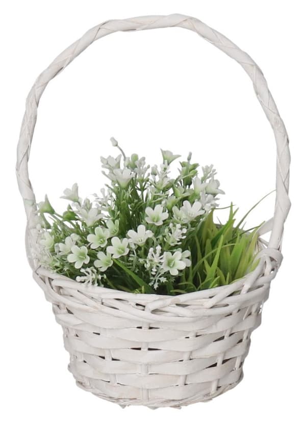 VIT KORG AV KORGAR KORG FÖR STRIMMIGA BLOMMOR