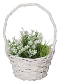 Miniatyrbild 3 av 3: VIT KORG AV KORGAR KORG FÖR STRIMMIGA BLOMMOR