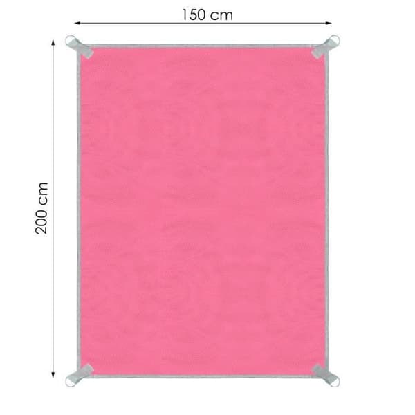Strandmatta - SPRINGOS® - Stort täcke - Sandavvisande - 150 x 200 cm - Rosa