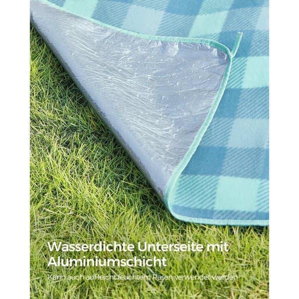Rootz Picknickfilt - Utomhusmatta - Vattentät strandfilt - Sammetsyta - Skumstoppning - Aluminiumbeläggning - Lätt - Bärbar - Lätt att rengöra - 200 c