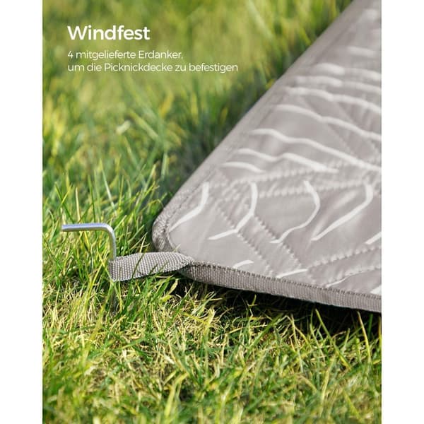 Rootz Picnic-peitto - Ulkomatto - Vedenpitävä rantapeitto - Polyesteripinta - Vaahtomuovipehmuste - Kevyt - 300cm x 200cm