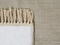 Miniatyrbild 6 av 7: Picknickfilt Beige Bomull 200 x 200 cm Handvävt Enfärgat mönster med Rem Picknickmatta Utomhus