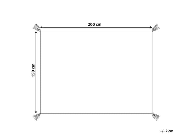 Picknickfilt Mångfärgad Polyester 150 x 200 cm Handvävd Geometriskt Mönster med Rem Picknickmatta