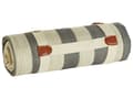 Miniatyrbillede 7 af 9: Picnictæppe Beige og grå bomuld 200 x 200 cm Håndvævet stribet mønster med strop Picnictæppe