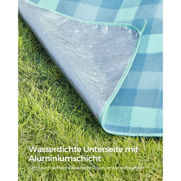 Picnic tæpper-200 x 200 cm-vandproof-grønblå