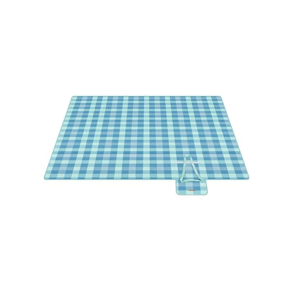 Picnic tæpper-200 x 200 cm-vandproof-grønblå