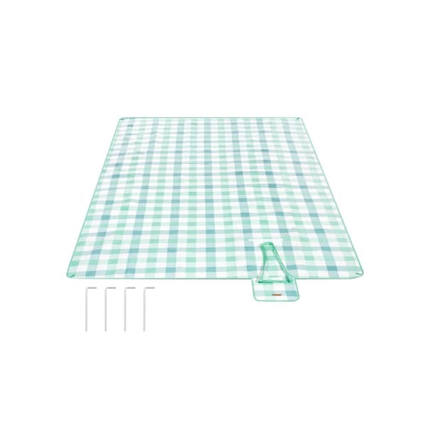 Picnic tæpper-300 x 200 cm-vandproof-grøn-hvid