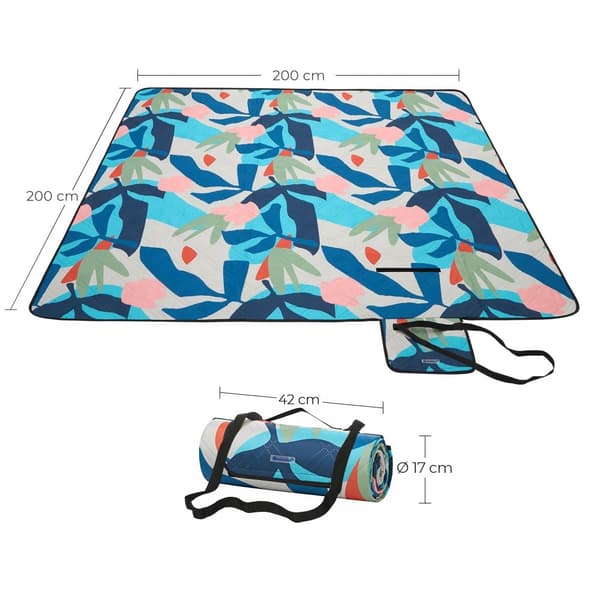 Picknickmatta - Vattentät campingmatta - strandhandduk - 200 x 200 cm