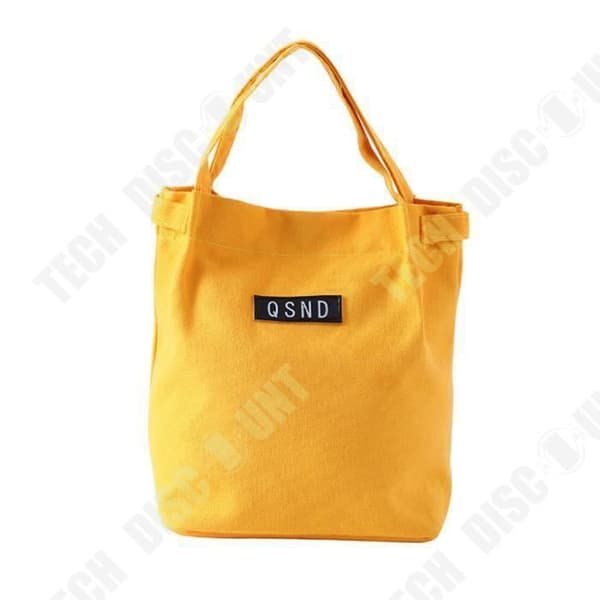 TD® Pure Color bomull Canvas Picknickpåse- Senapsgul- Isolerad bärbar multifunktionspåse- Lunchväska