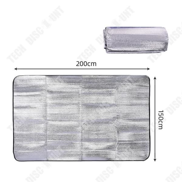 TD® Outdoor Camping fuktsäker pad dubbelsidig aluminiumfilm fuktsäker pad tältdyna