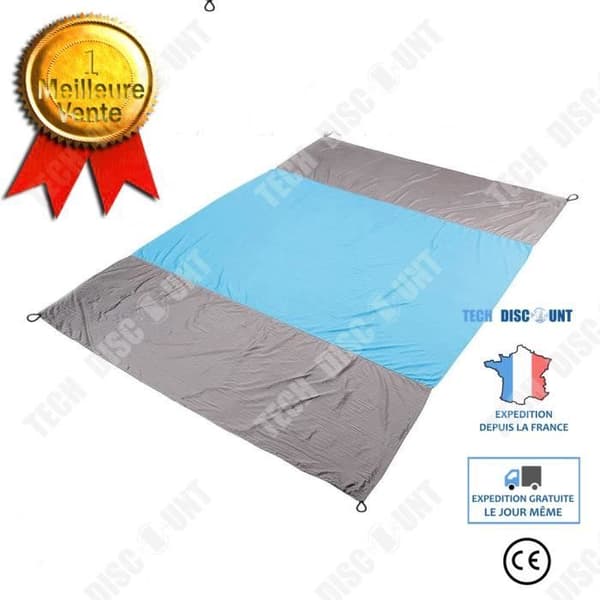 TD® Outdoor Sand Beach - Picknickfilt - Vattentålig Ripstop Nylon, 9' x 7,5' Perfekt för picknick, camping, vandring